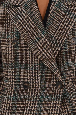 Cortefiel Casacos-Casaco Sobretudo tecido Multicolorido