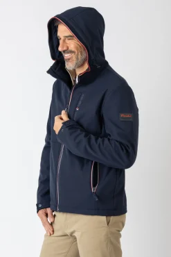 Privata Casacos-Casaco softshell com capuz Azul
