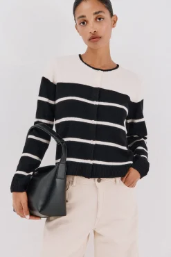 Cortefiel Camisolas-Casaco tato suave Preto