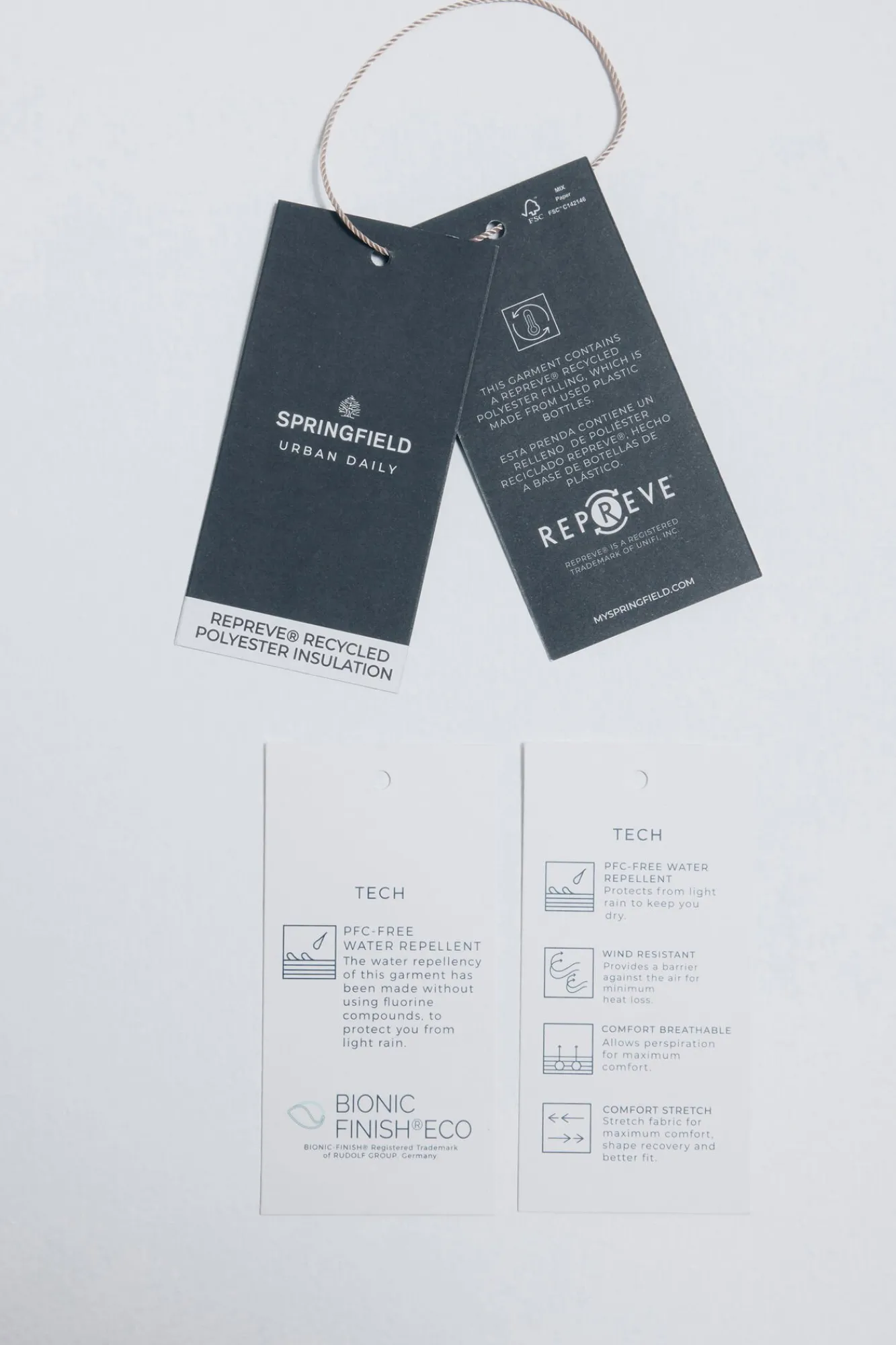 Springfield Casacos-Casaco técnica acolchoada azul