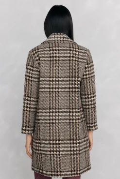 Pedro del Hierro Casacos-Casaco tecido Sobretudo Marrom