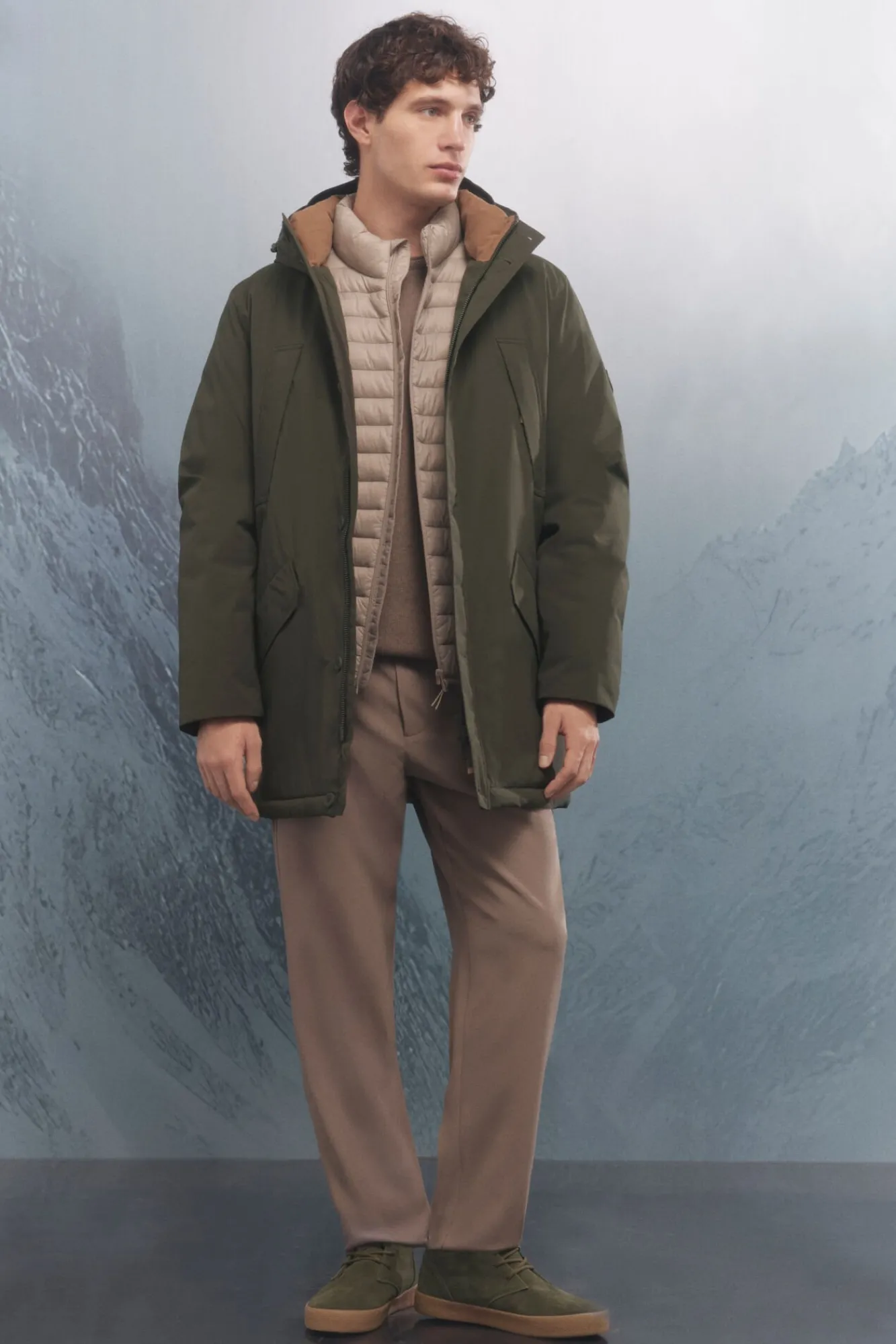 Springfield Casacos-Casaco térmica acolchoada estampado