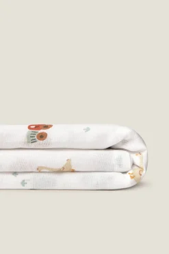 Textura Cobertores-Casas de algodão com gaze de musselina branco