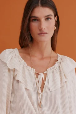 Hoss Intropia Blusas-Cassandra. Blusa romântica Ecru