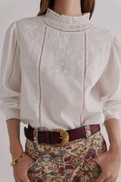 Hoss Intropia Blusas-Cassia. Blusa romântica Ecru