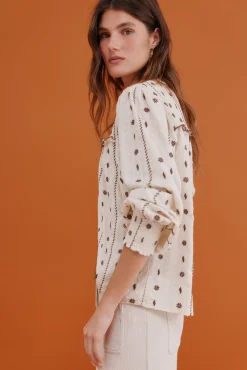 Hoss Intropia Blusas-Catalina. Blusa com cintado = entallado Branco