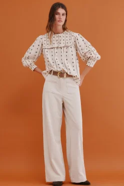 Hoss Intropia Blusas-Catalina. Blusa com cintado = entallado Branco