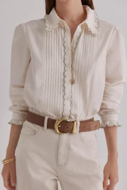 Hoss Intropia Blusas-Catalina. Blusa romântica Ecru