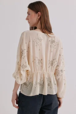 Hoss Intropia Blusas-Catena. Blusa bordada Verde