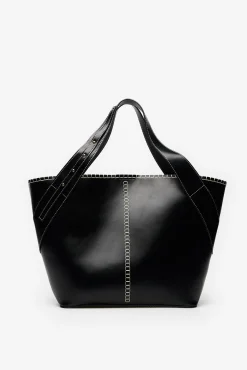 Cortefiel Malas-Cesta com costura Preto