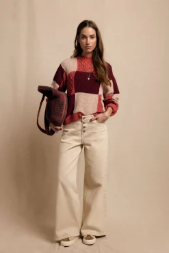 Slowlove Camisolas-Chaleco patchwork multicolor Vermelho