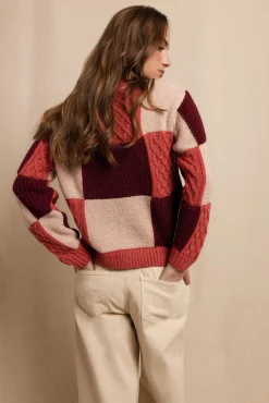 Slowlove Camisolas-Chaleco patchwork multicolor Vermelho