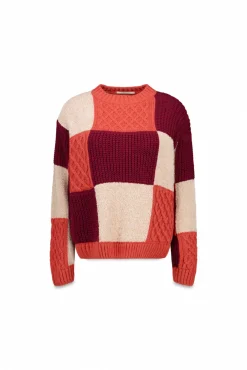 Slowlove Camisolas-Chaleco patchwork multicolor Vermelho