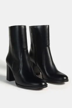 Bryan Stepwise Saltos|Calçado De Couro-Chiara Botim Preto