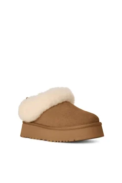 Ugg Calçado De Couro-Chinelos Tazzelle Castanho