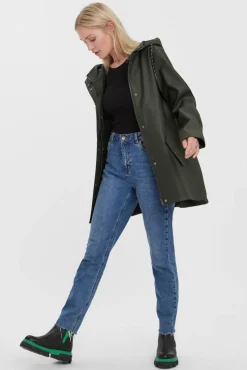 Vero Moda Sobretudos|Casacos-Chubasquero curto Verde