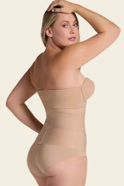 Leonisa Roupa Interior-Cinta de controle moderado com faixas anatômicas bege