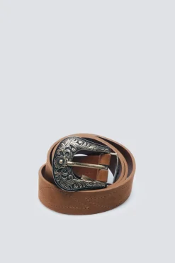 Springfield Cintos-Cinto de cowboy com fivela de flor cru