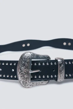Springfield Cintos-Cinto de cowboy cravejado preto