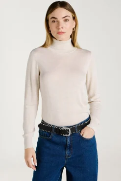 Vila Cintos-Cinto de pele com costura Preto