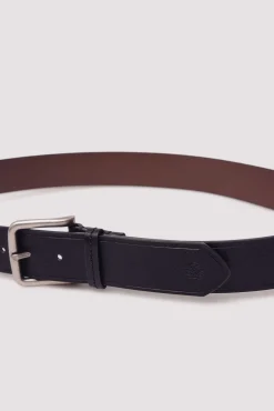 Springfield Cintos-Cinto efeito pele pespontos preto