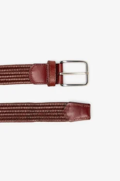 Cortefiel Cintos-Cinto entrançado elástico Castanho