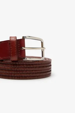 Cortefiel Cintos-Cinto entrançado elástico Castanho