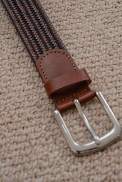 Celopman Cintos-Cinto entrançado multicolor azul