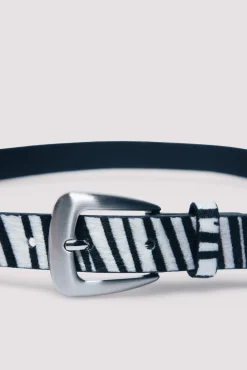 Springfield Cintos-Cinto fino de zebra preto