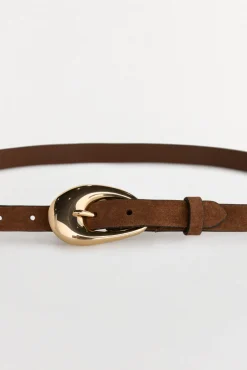 Pedro del Hierro Cintos-Cinto fivela oval Marrom