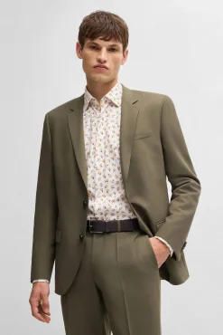 HUGO Cintos-Cinto pele Castanho