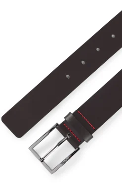 HUGO Cintos-Cinto pele Castanho