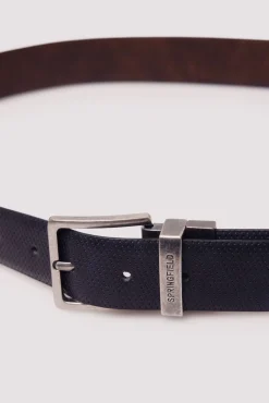 Springfield Cintos-Cinto reversível microperfurado azul