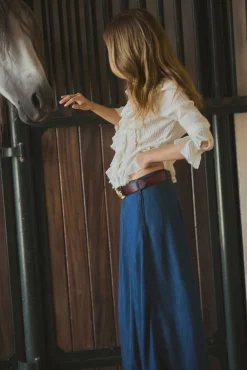 Hoss Intropia Blusas-Cira. Blusa com folhos Ecru