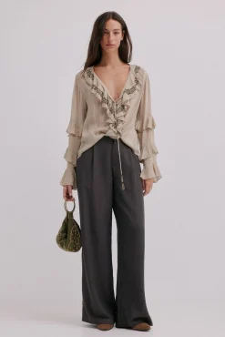 Hoss Intropia Blusas-Clotilde. Blusa romântica Beige