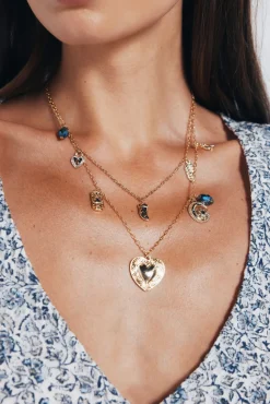 Springfield Joalharia E Bijuteria-Colar com pingentes boho duplo estampado