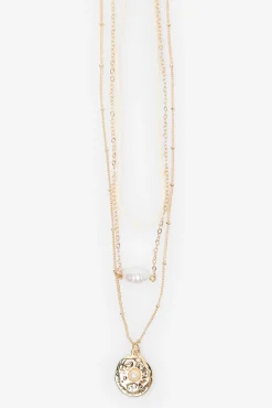 Cortefiel Joalharia E Bijuteria-Colar de medalha Dourado