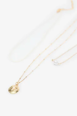 Cortefiel Joalharia E Bijuteria-Colar de medalha Dourado