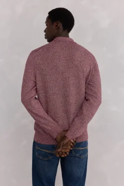 Pedro del Hierro Polos|Camisolas-Colar polo liso torcida Bordeaux