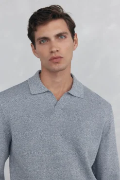 Pedro del Hierro Polos|Camisolas-Colar polo liso torcida Cizento