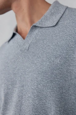 Pedro del Hierro Polos|Camisolas-Colar polo liso torcida Cizento