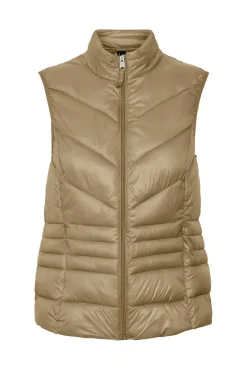 Vero Moda Coletes-Colete acolchoado Castanho
