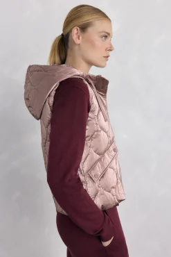 Pedro del Hierro Coletes-Colete acolchoado capuz Rosa