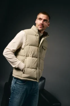 OOTO Coletes-Colete acolchoado com bolso Tostado