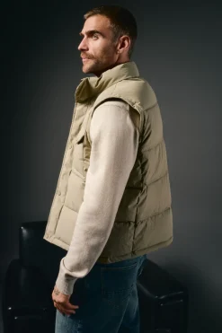 OOTO Coletes-Colete acolchoado com bolso Tostado