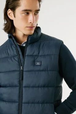 Pepe Jeans Coletes|Ultralights-Colete acolchoado com fecho de zíper azul