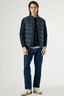 Pepe Jeans Coletes|Ultralights-Colete acolchoado com fecho de zíper azul