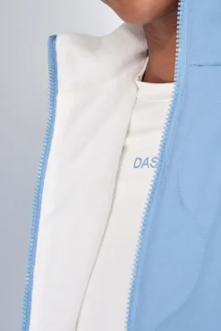 Dash and Stars Sobretudos-Colete acolchoado forrado azul