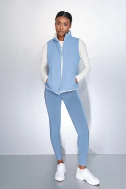 Dash and Stars Sobretudos-Colete acolchoado forrado azul