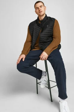 Jack & Jones PLUS Coletes-Colete acolchoado leve PLUS preto